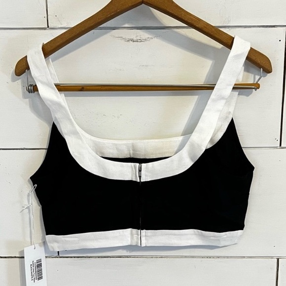 NWT Reformation Black and White Robbie Linen Two Piece - Picture 6 of 10